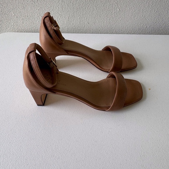 Naturalizer 27 Edit Iriss Ankle Strap Nude Dress Sandal Size 7.5W Leather Upper - Picture 4 of 10
